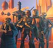 Bounty Hunters in Cloud City, painting by Ralph McQuarrie
